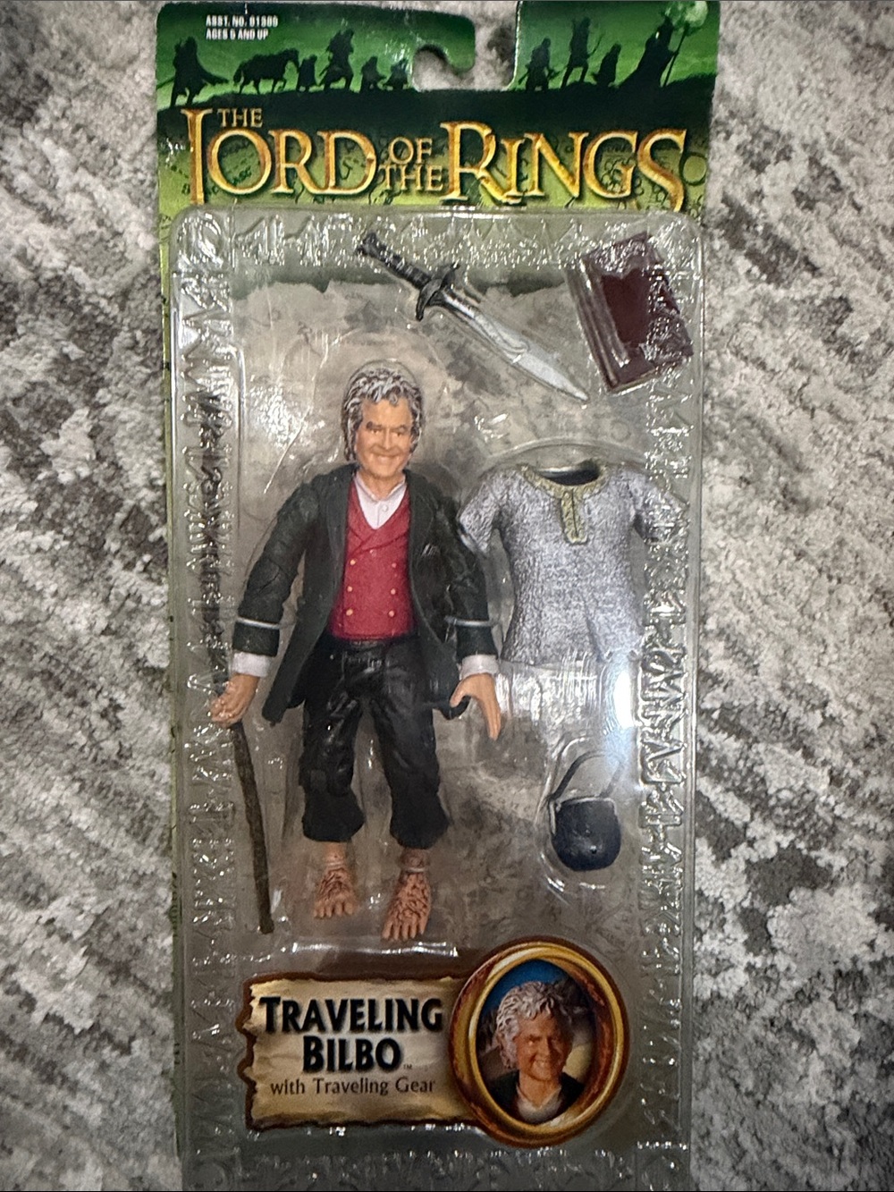 The Lord of the Rings Traveling Bilbo Action Figure - Grey, Black, Red